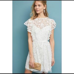 Monique Lhuillier Anthro Porcia Lace Dress